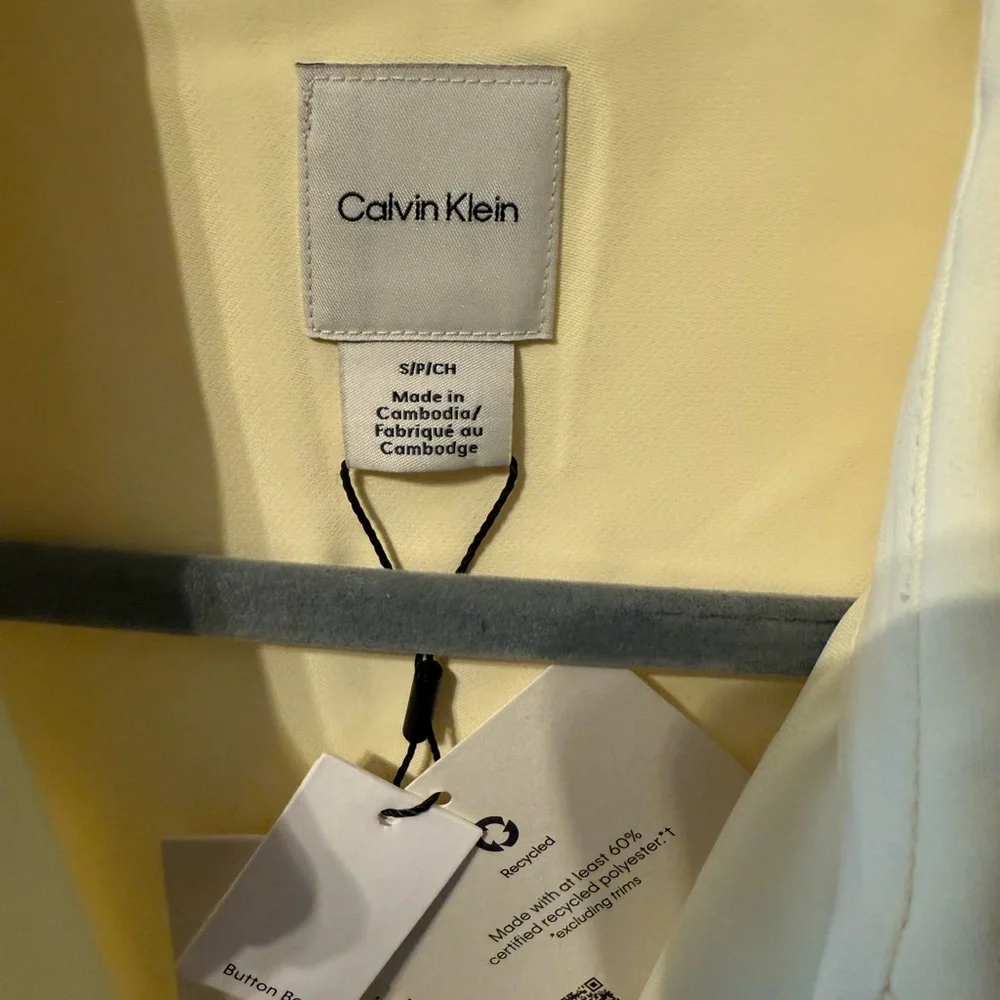 NWT Calvin Klein ButterCream Midi Shirt Dress - Picture 5 of 8
